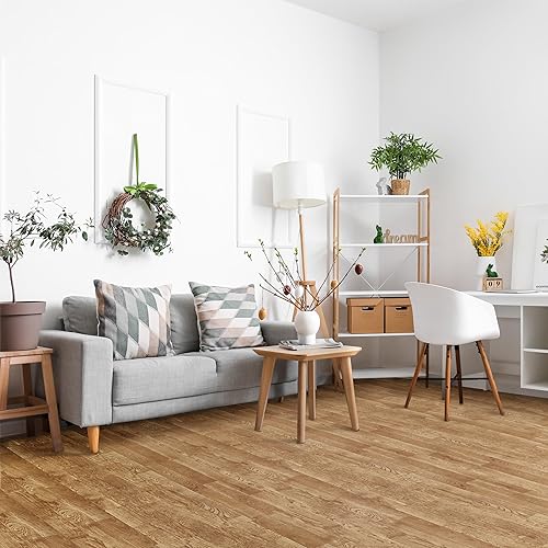 Miniatura 3 de Sorbus Azulejos de grano de madera, tapete de espuma EVA entrelazado, azulejos de 38 pulgadas de grosor, rompecabezas de madera con bordes, sala de