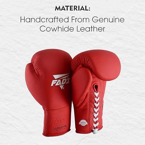 Miniatura 3 de Authentic Series A2 - Guantes de boxeo unisex con cordones, piel de vaca auténtica, óptimos para boxeo, artes marciales, artes marciales y sparring