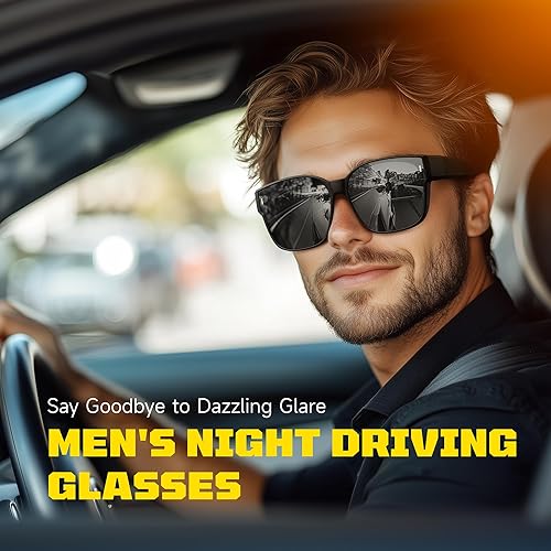 Miniatura 3 de Lentes de conducción nocturna para hombres y mujeres, lentes de sol polarizados de visión nocturna amarilla antirreflejos, para conducir