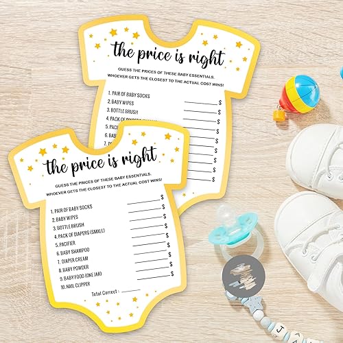Miniatura 3 de The Price is Right - Tarjetas de juego, juego de baby shower, juego de 30 tarjetas, suministros y actividades para juegos de fiesta de baby shower,