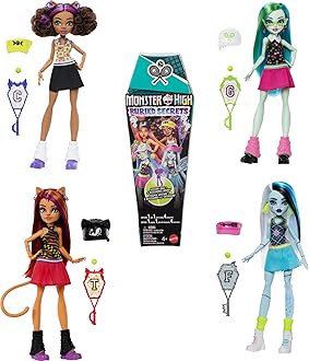 Monster High Buried Secrets Dolls and Accessories, Cozy Creepover Theme with Mystery Doll and 5 Unboxing Surprises (Characters May Vary), HYV64