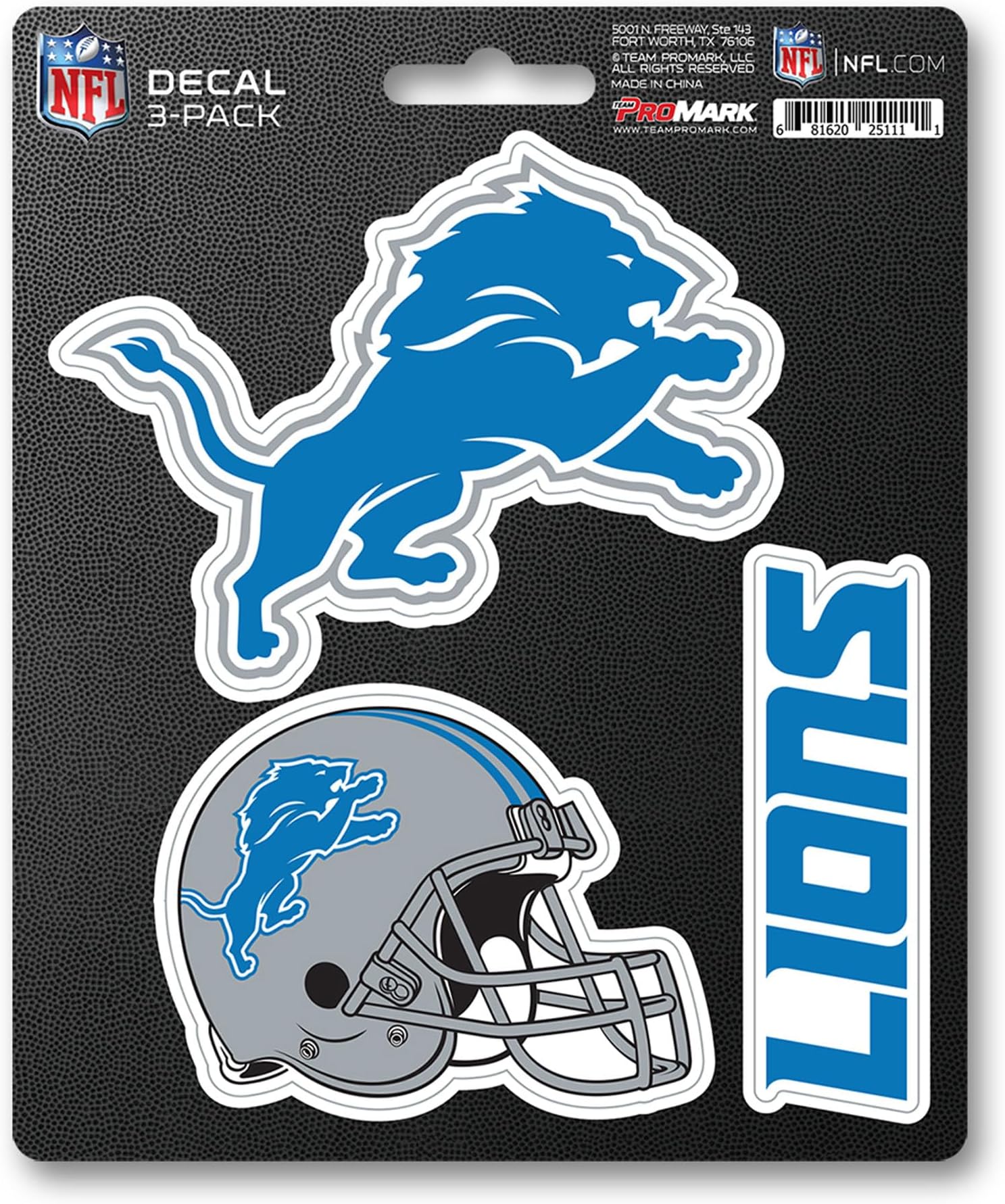 NFL Team Decal, 3-Pack