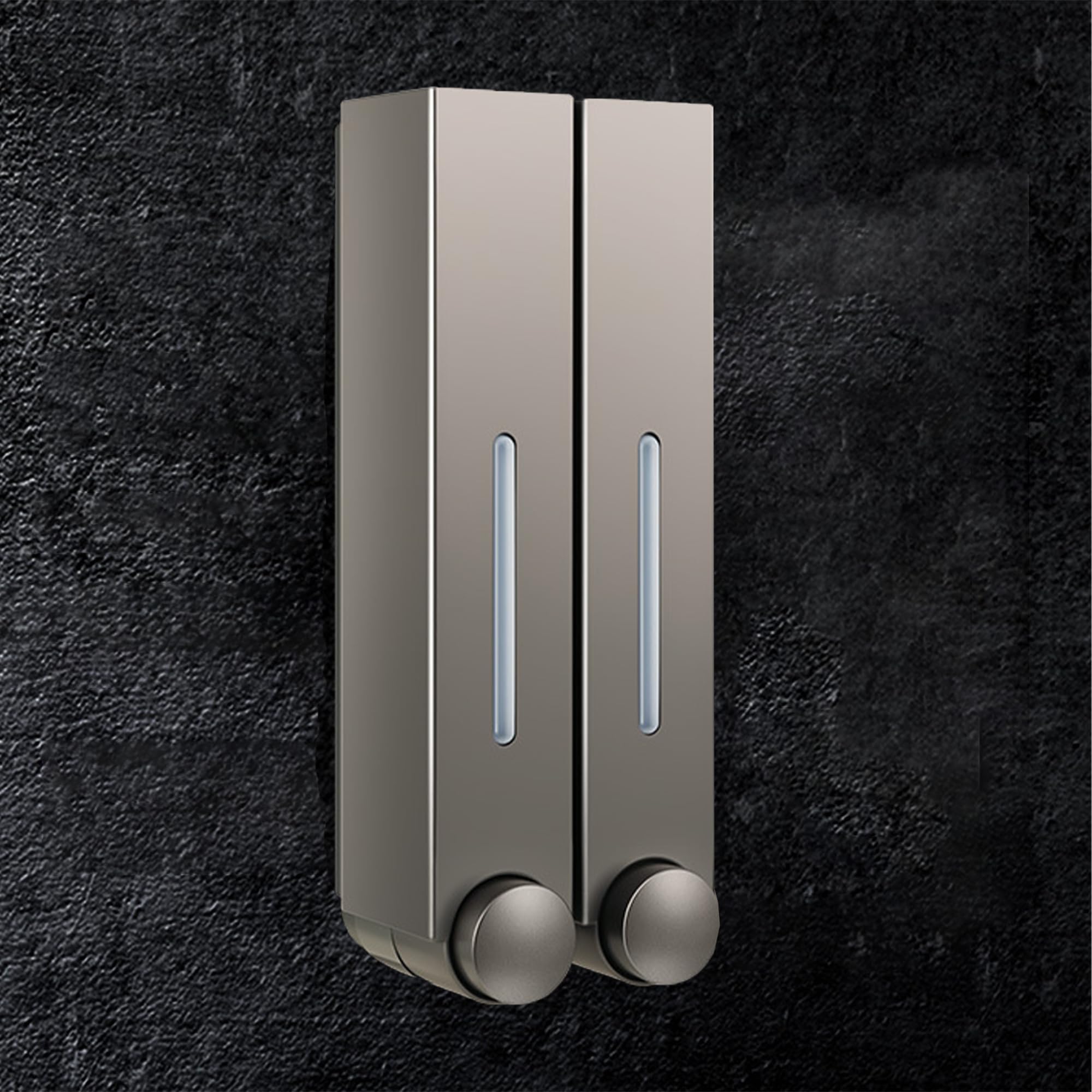 WSNDM Two Soap Dispensers, Hand Sanitizer Dispenser Wall Mounted Manual 840ml High-Capacity, Chamber No Drill Wall-Mounted Shower, Pump Soap Dispenser for Hotel, Office, Home, Healthcare Facilities