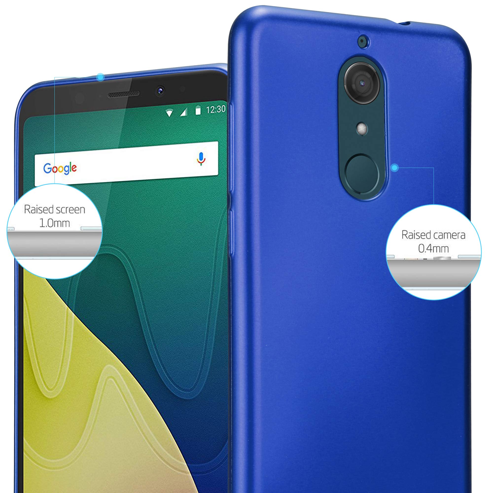Custodia Cadorabo Per Wiko View GO - Grigio Metallizzato - Cover Sottile In Silicone TPU Con Bordo Rialzato - 3