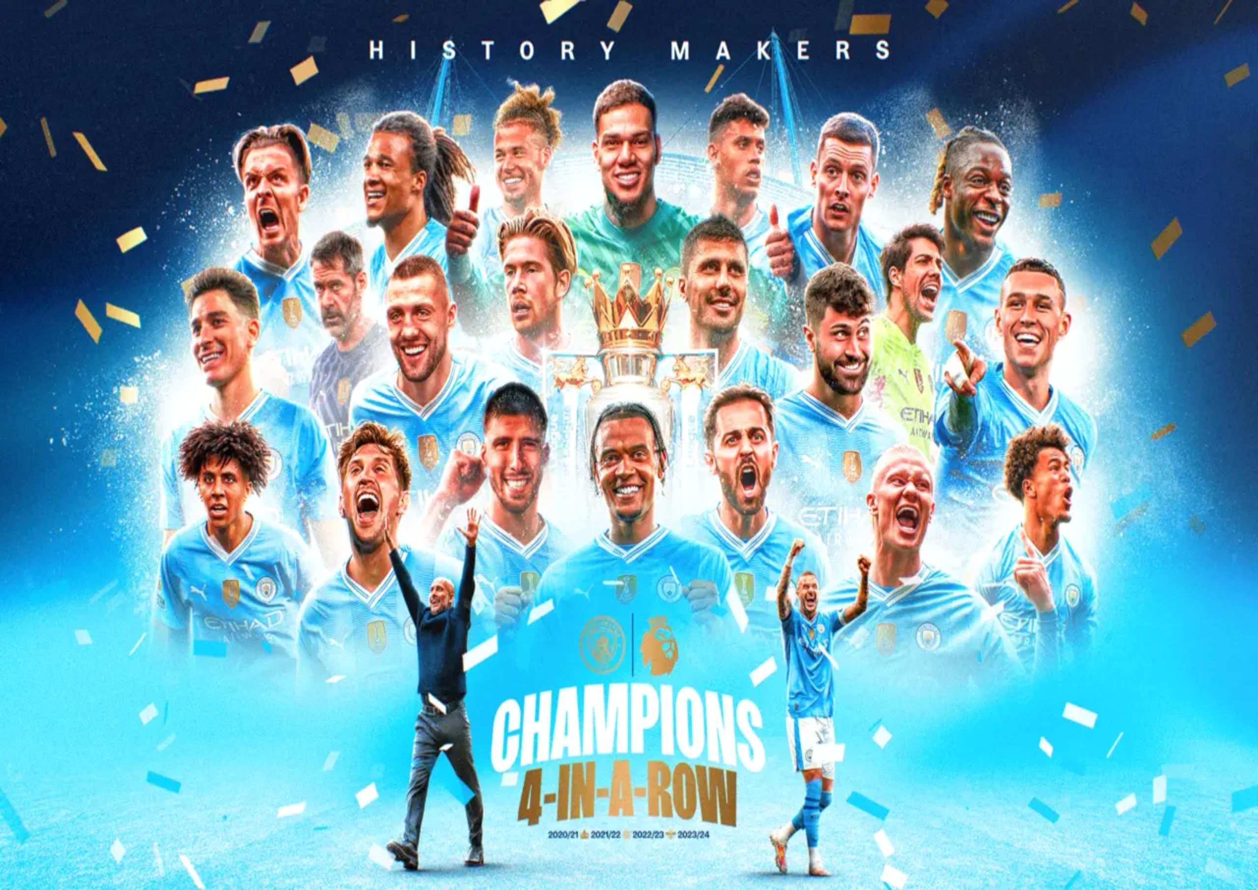 マンチェスターシティ アート ポスター 6枚セット A4 Manchester City マンチェスターシティ ステッカーセットB MC