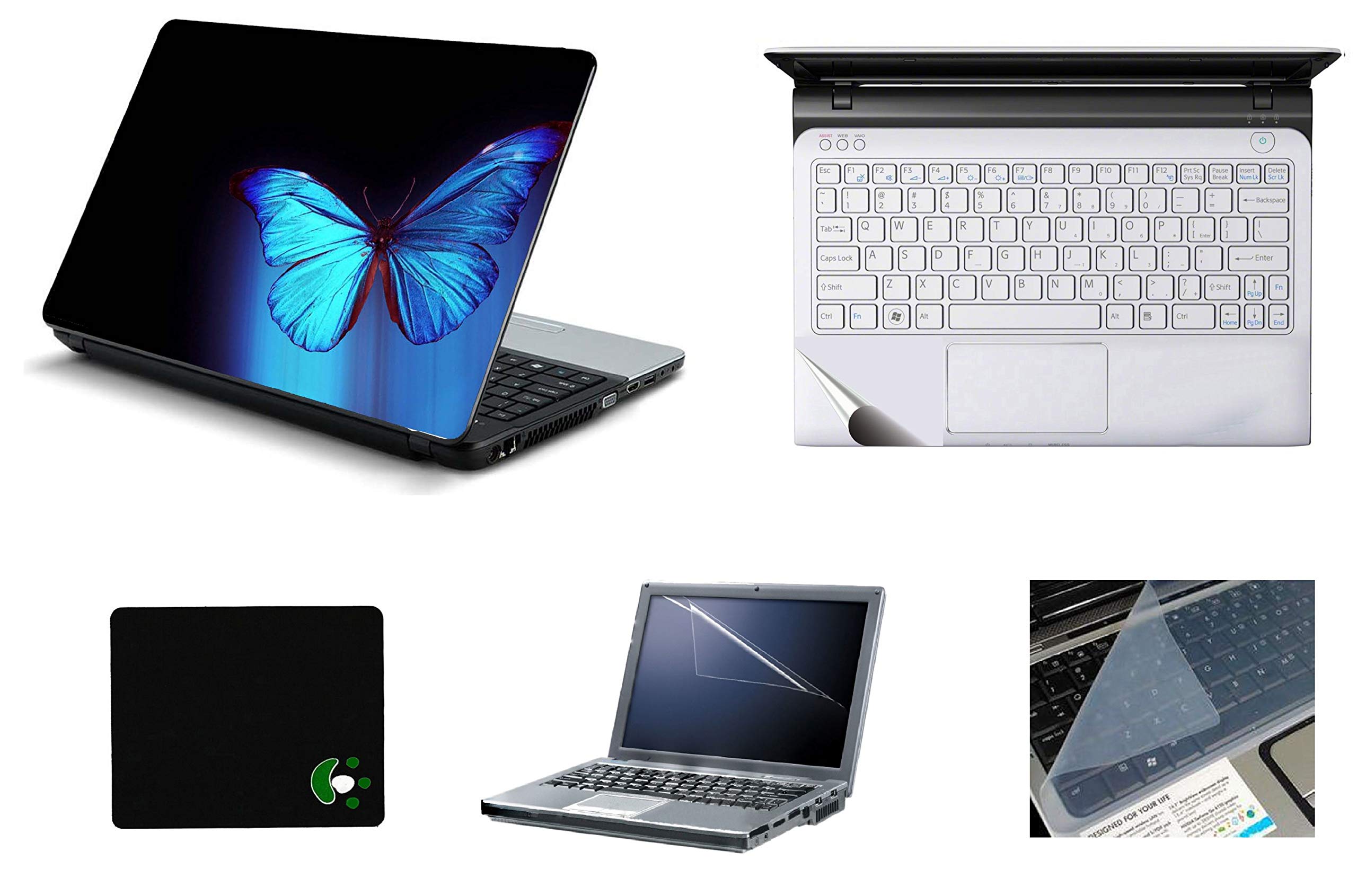 StickerKing 5in1 Vinyl Laptop Accessories Combo 15.6 Inch Blue ...
