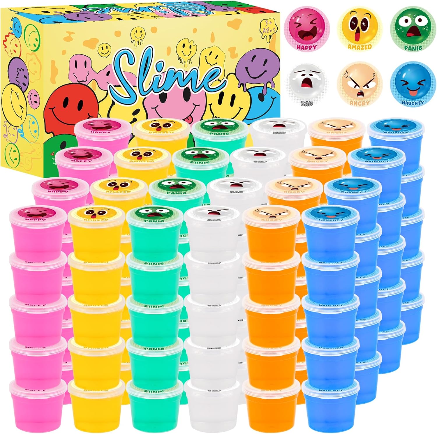 120 Pack Slime Party Favors Kit, Mini Bulk Slime Stretchy Stress Relief for Kids, Slime Kit for Girls Ages 8-12, Soft Putty DIY Toy, Girls and Boys Classroom Supplies, Goodie Bag Stuffers