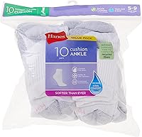 Vista 6 de Hanes Women's Value, Ankle Soft Moisture-Wicking Socks, Available in 10 and 14-Packs