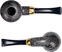 Vista 3 de Dr. Watson - Pipa de tabaco de madera, forma clásica de ukelele, se adapta a filtro de 0.354 in, viene con bolsa, en caja (rusticado)