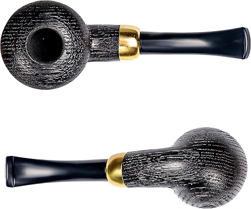 Miniatura 3 de Dr. Watson - Pipa de tabaco de madera, forma clásica de ukelele, se adapta a filtro de 0.354 in, viene con bolsa, en caja (rusticado)