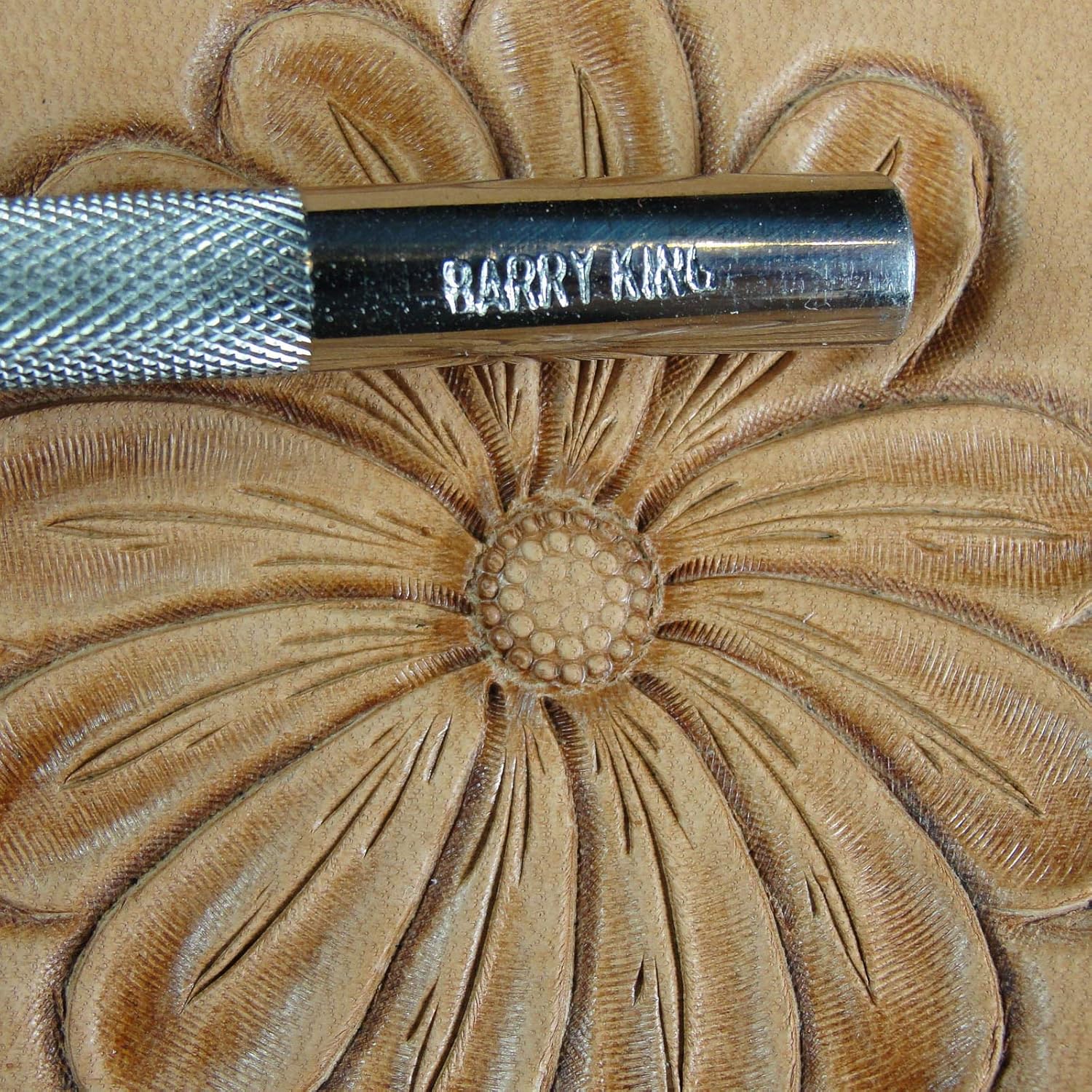 Stainless Steel Barry King - #2 Fine Dome Cluster Flower Center Stamp (Leather Stamping Tool)