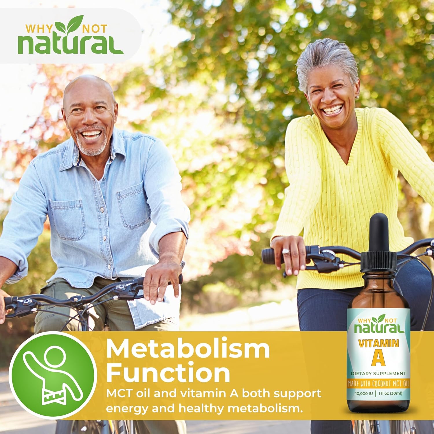 Why Not Natural Vitamin A Drops 10000 IU - Liquid retinyl Palmitate with Coconut MCT Oil, Vegan VIT A Supplement for Skin - 1 oz sublingual Tincture - Image 6