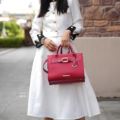 Miniatura 2 de MKF Collection Bolso de mano para mujer bolso cruzado de cuero vegano con asa superior y cartera de pulsera