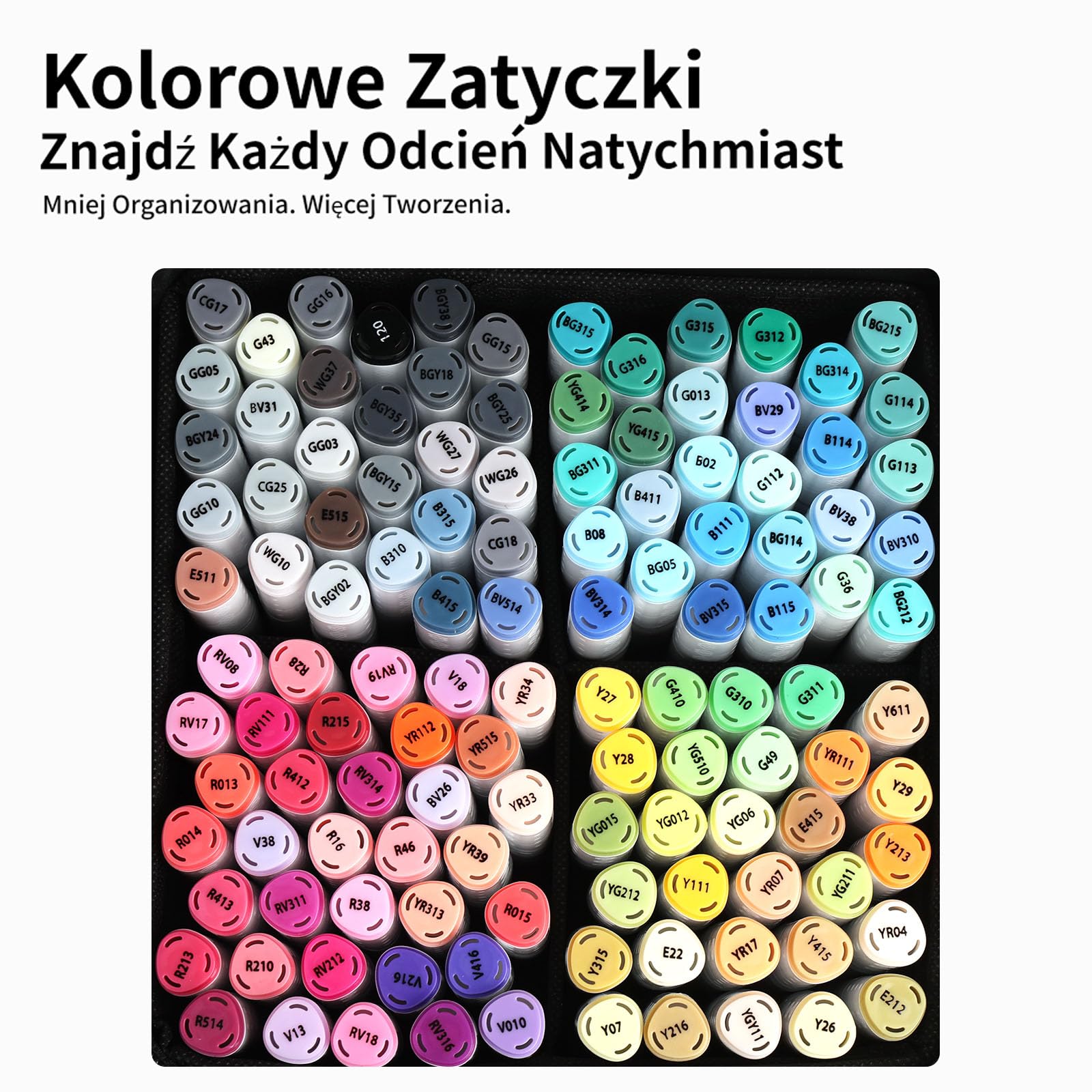 Markery Alkoholowe 120 Kolorów Pędzel i Dłuto do Rysowania | Szybkoschnący tusz, płynne blendowanie, wymienne końcówki i możliwość uzupełniania tuszu