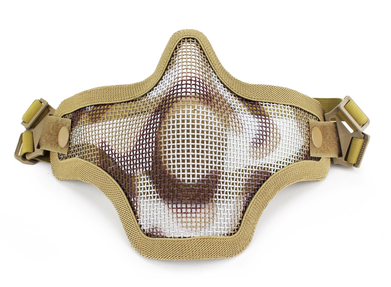 Tactical Mask Half Face Low Carbon Steel Wire Warrior Mask Protect Solid Mask For Game Field CS Tactical Equipment