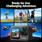 AKASO Brave 7 LE 4K60FPS 20MP WiFi Action Camera with Touch Screen EIS 2.0 Zoom Remote Control IPX7 131 Feet Waterproof Camera Support External Microphone with 64GB U3 MicroSDXC Memory Card