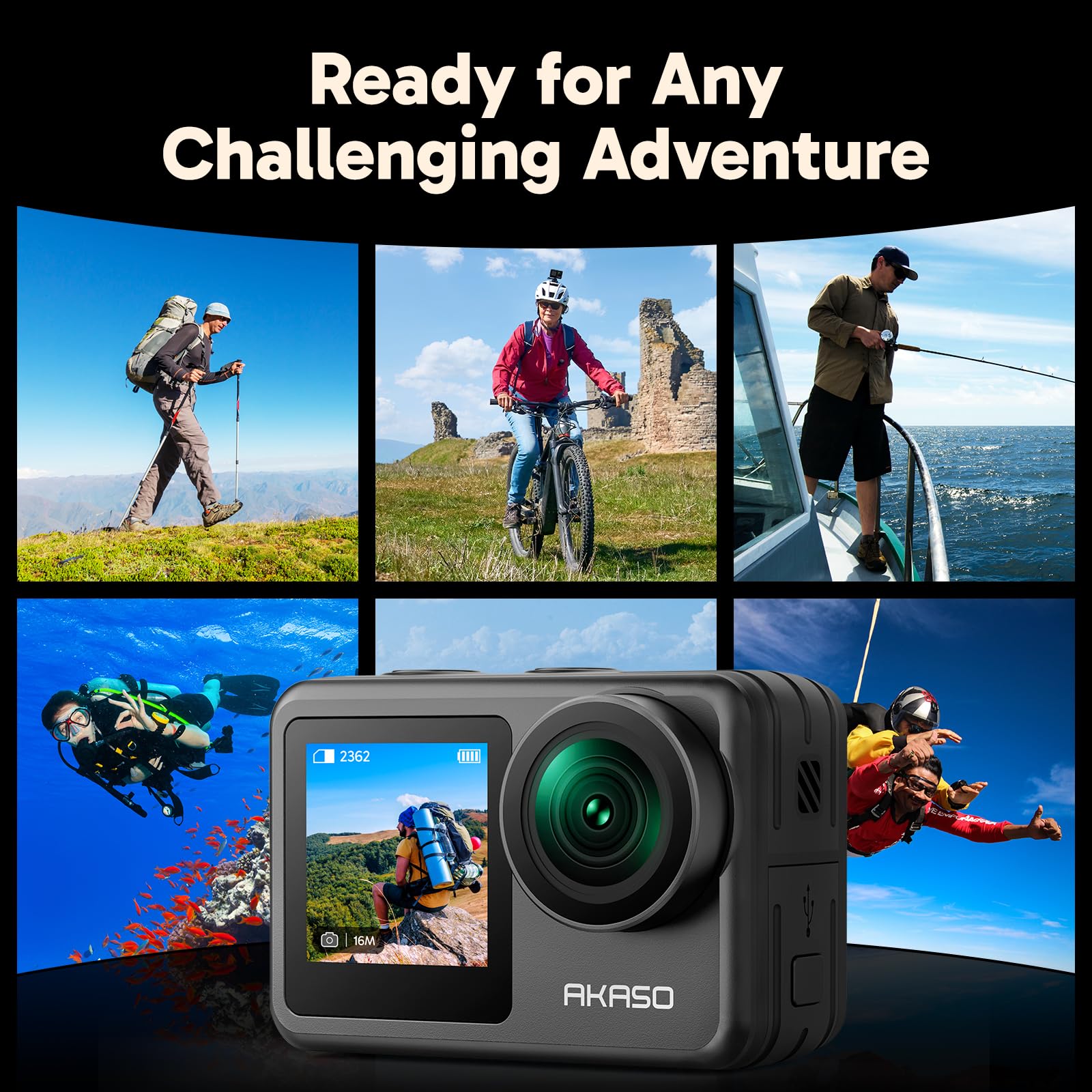 Amazon | AKASO Brave 7 LE アクションカメラ 4K 20MP IPX7本機防水