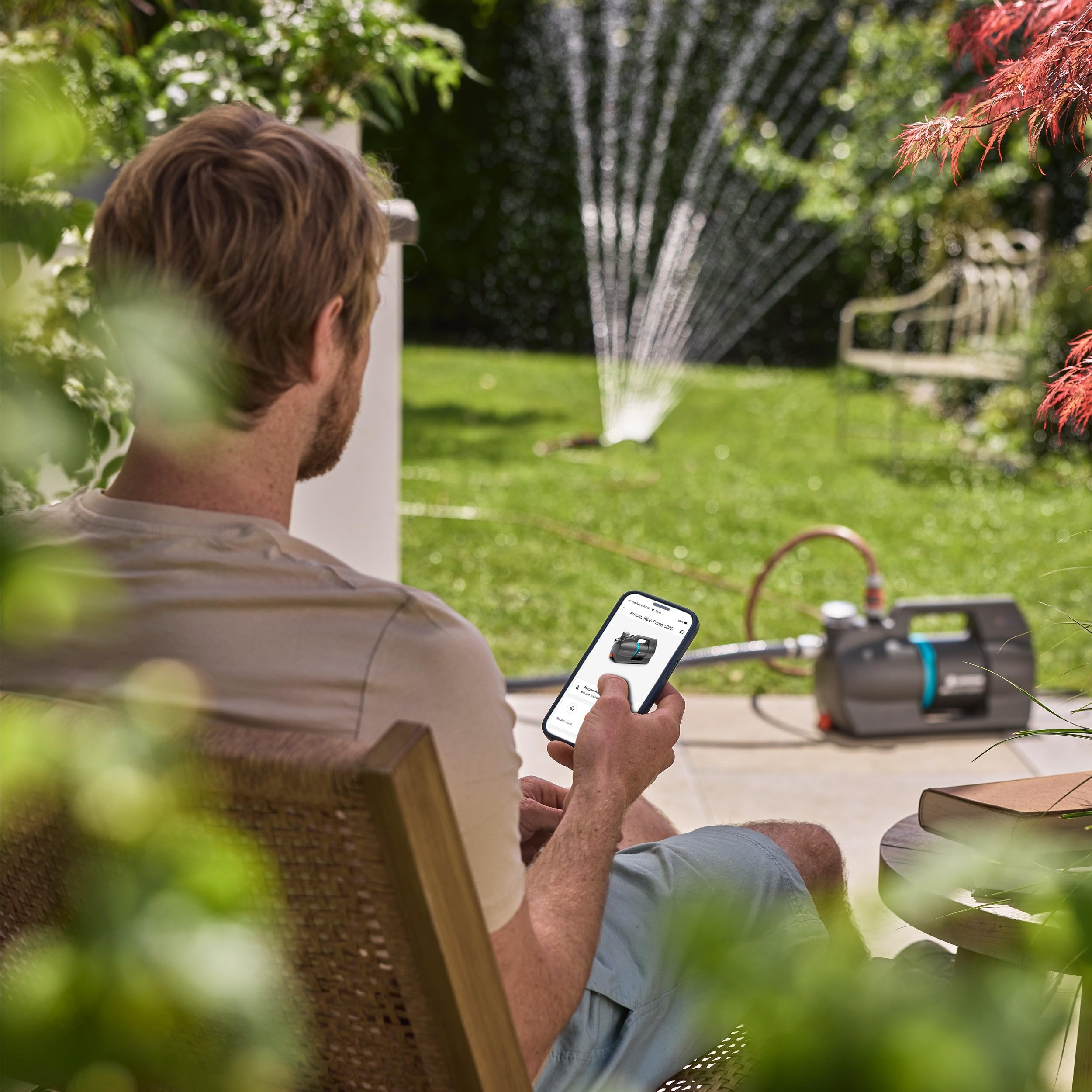 Gardena Automatyczna pompa ogrodowa 5000 SilentComfort Pompy: Sterowanie przez aplikację*, O 36% niższe zużycie energii**, Cicha technologia (9072-20)