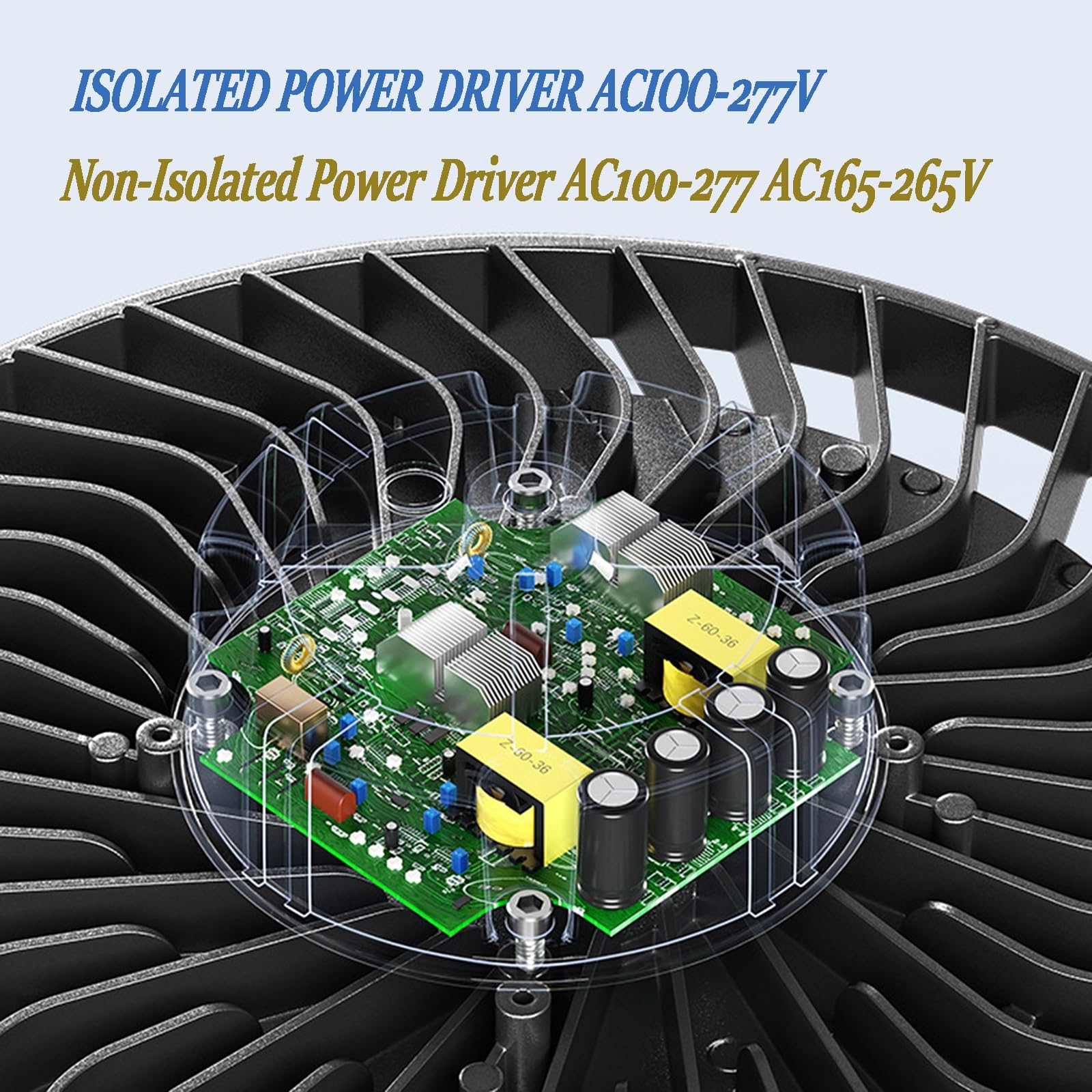 10 Pack LED High Bay Lights 100W 200W 300W 36000LM 6000K UFO High Bay Led Shop Lights AC100-277V — view 4