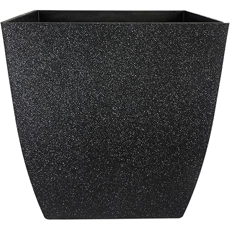 The HC Companies 16 Inch Santa Fe Square Self Watering Planter: A...