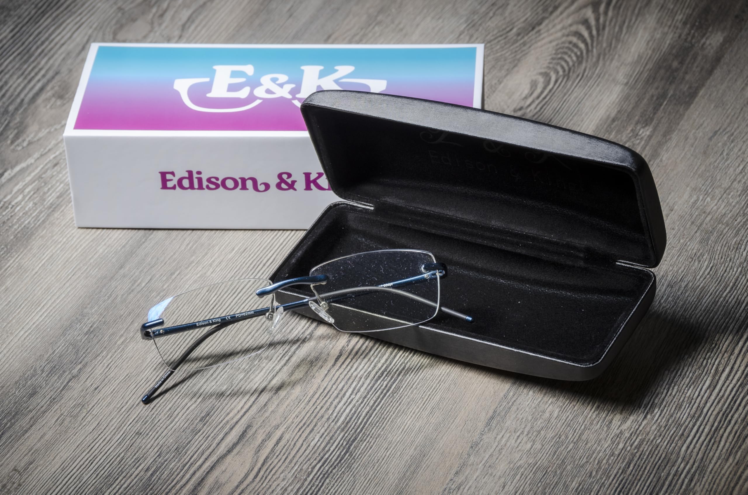 Edison & King Lesebrille Limitless - Randlose Lesebrille mit dünnen Bügeln - entspiegelt - gehärtet