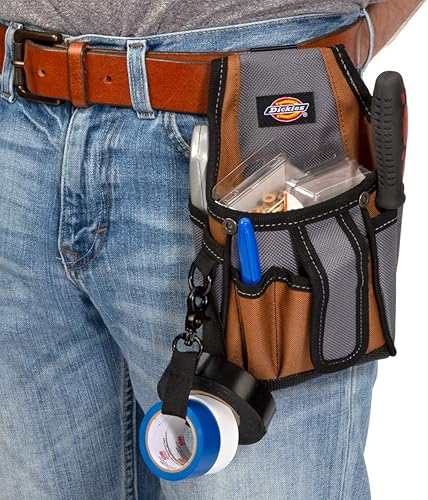 Miniatura 2 de Dickies Bolsa técnica de lona de 7 bolsillos con correa de cinta, clip de acero de ajuste universal y bucle de túnel para cinturón de herramientas