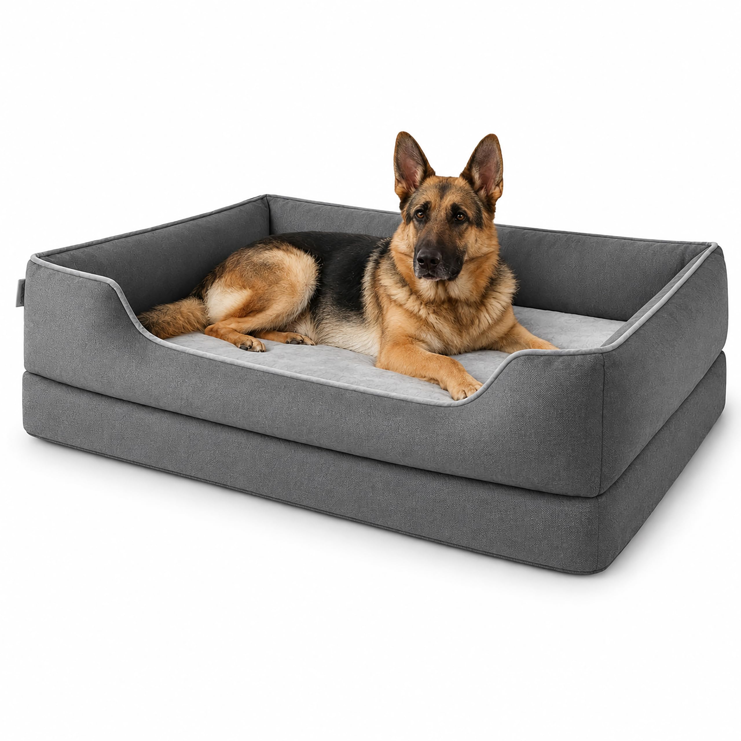 Zedelmaier orthopädisches Hundebett für kleine, mittelgroße & große Hunde | Hundekörbchen waschbar, Bezug abnehmbar, extradicke Matratze, hoher kratzfester Rand, Hundekorb oben und seitlich wasserdicht
