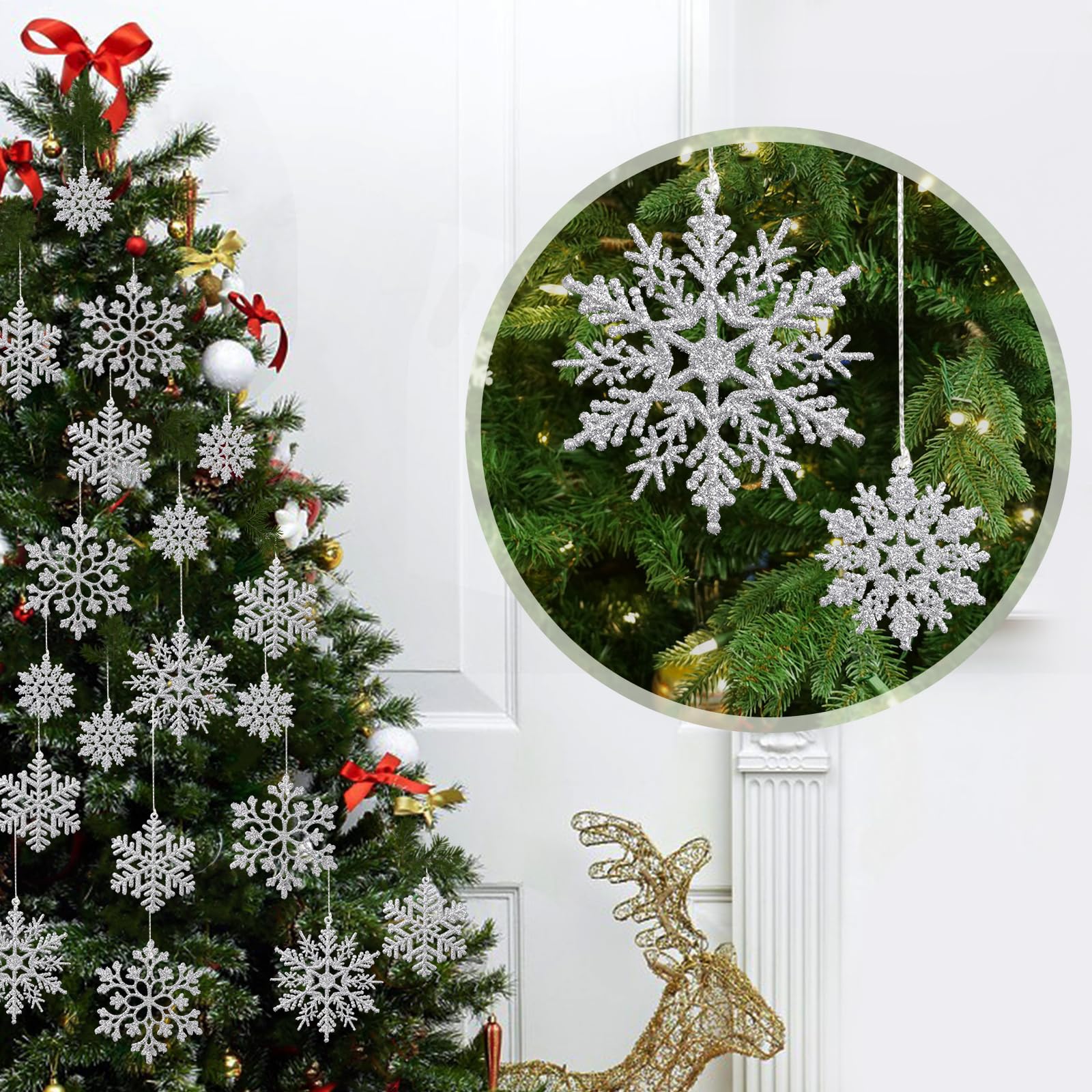 Ciondoli Natalizi In Legno MELLIEX 18 Pezzi Di Natale In Legno Con Fiocchi  Di Neve Ornamenti Natale Artigianato In Legno Abbellimento Con Spago  Palline Di Natale Personalizzate, image size:1600x1600