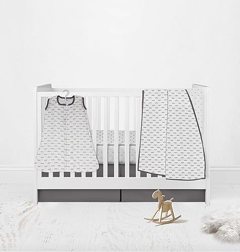 Bacati 100% algodón transpirable muselina 4 piezas cuarto de bebé cuna juego de ropa de cama para niñosniñas cuna estándar estadounidense