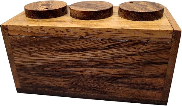 3 Wheel Combination Secret Lock Puzzle Box