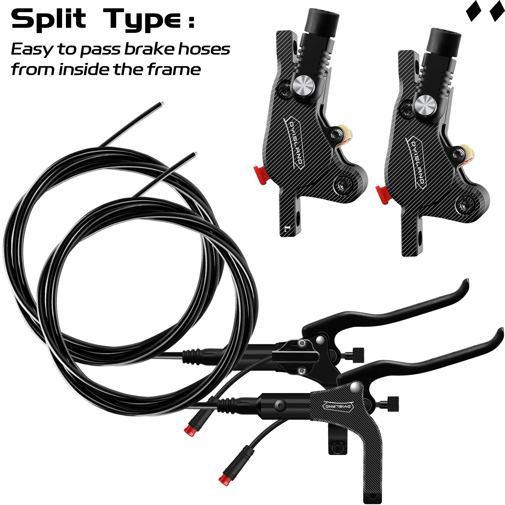 LD-210S Kit Freni a Disco Idraulico,2-Pin/Kit Freni Idraulici per Scooter Elettrico/E-Scooter