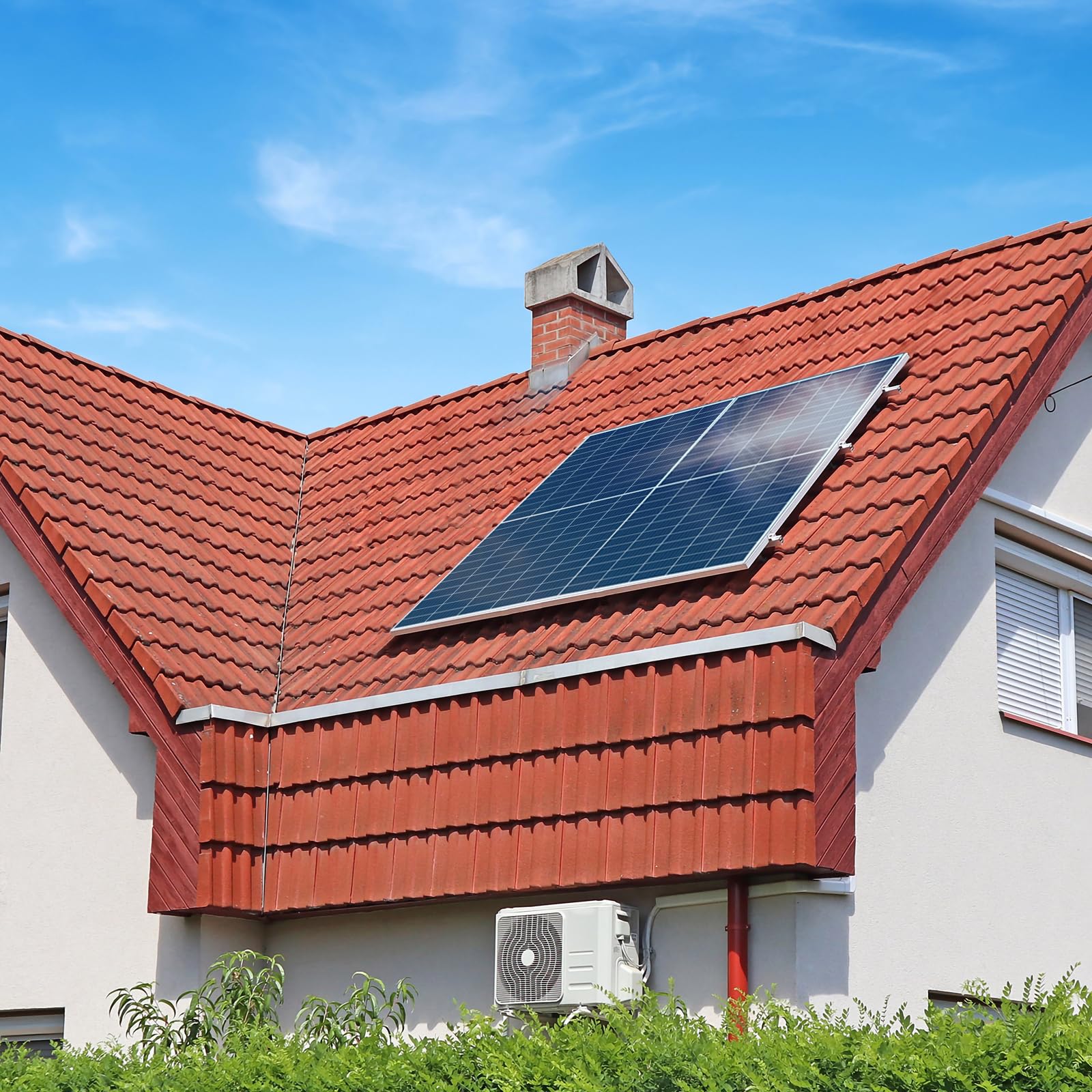 SUNNIVA® 500W Balkonkraftwerk BIFAZIAL FULLBLACK komplett Steckdose HOYMILES 400 Watt Wechselrichter, PV Solaranlage Komplettset, 1x 500W N-Type Glas Bifacial Solarmodule, 5m Kabel