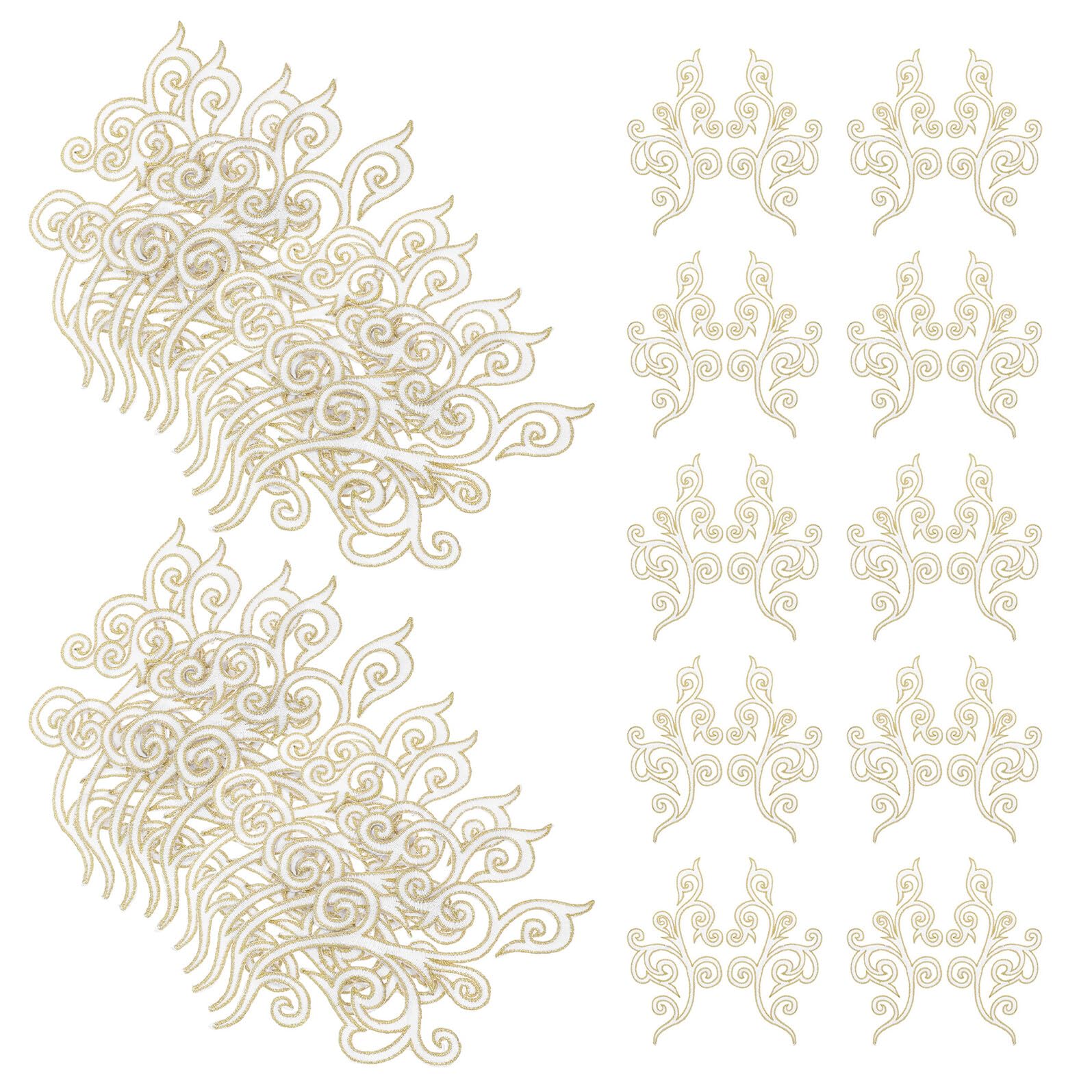 Écussons thermocollants brodés KHBUAB motif tourbillon faciles à coudre pour tenue de fête