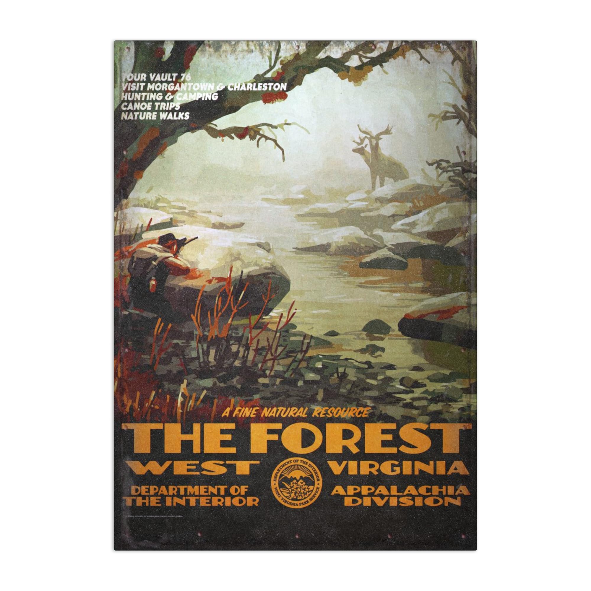 Displate - Poster In Metallo - Montato a Magnete - Fallout - The Forest
