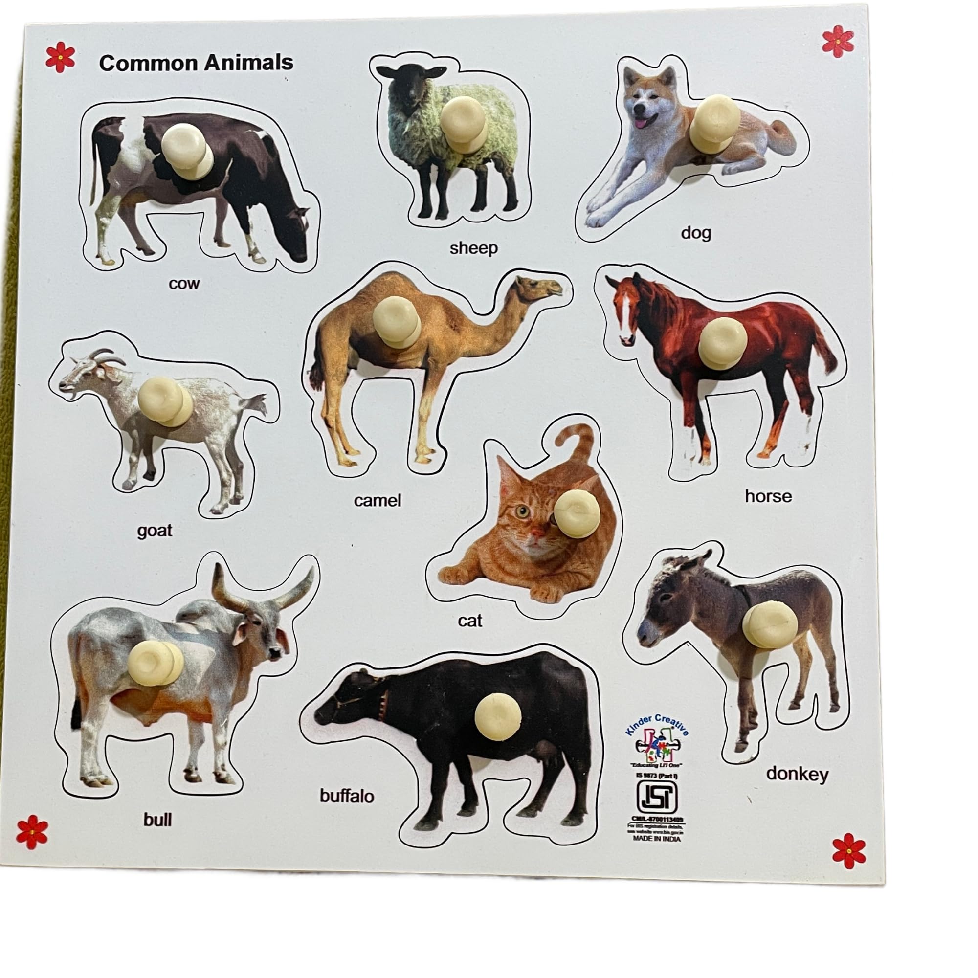 Wood Mechanic - Wooden Colorful Learning Educational Board for Kids with Knobs, Educational Learning Wooden Board Tray,Jungle Animal Wooden Puzzle (B0DJ32VQBF) Amazon Price History, Amazon Price Tracker