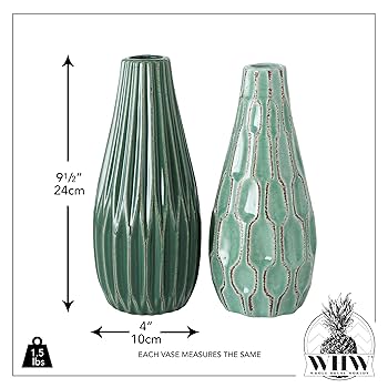 工芸品  Pampula vase 290mm Long Necked Vase with MOP Effect