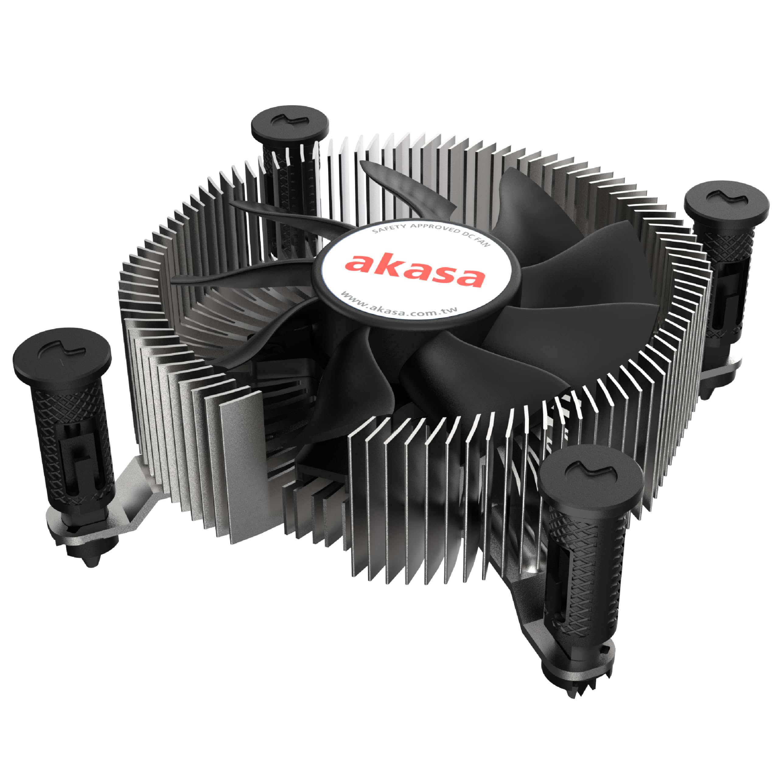 Akasa Raffreddatore Intel® LGA1700 Mini-ITX in Alluminio | Progettato per processori Core™ i9 Fino a 35 W TDP | Raffreddatore CPU a Basso Profilo da 26,9 mm | Dissipatore con Anima in