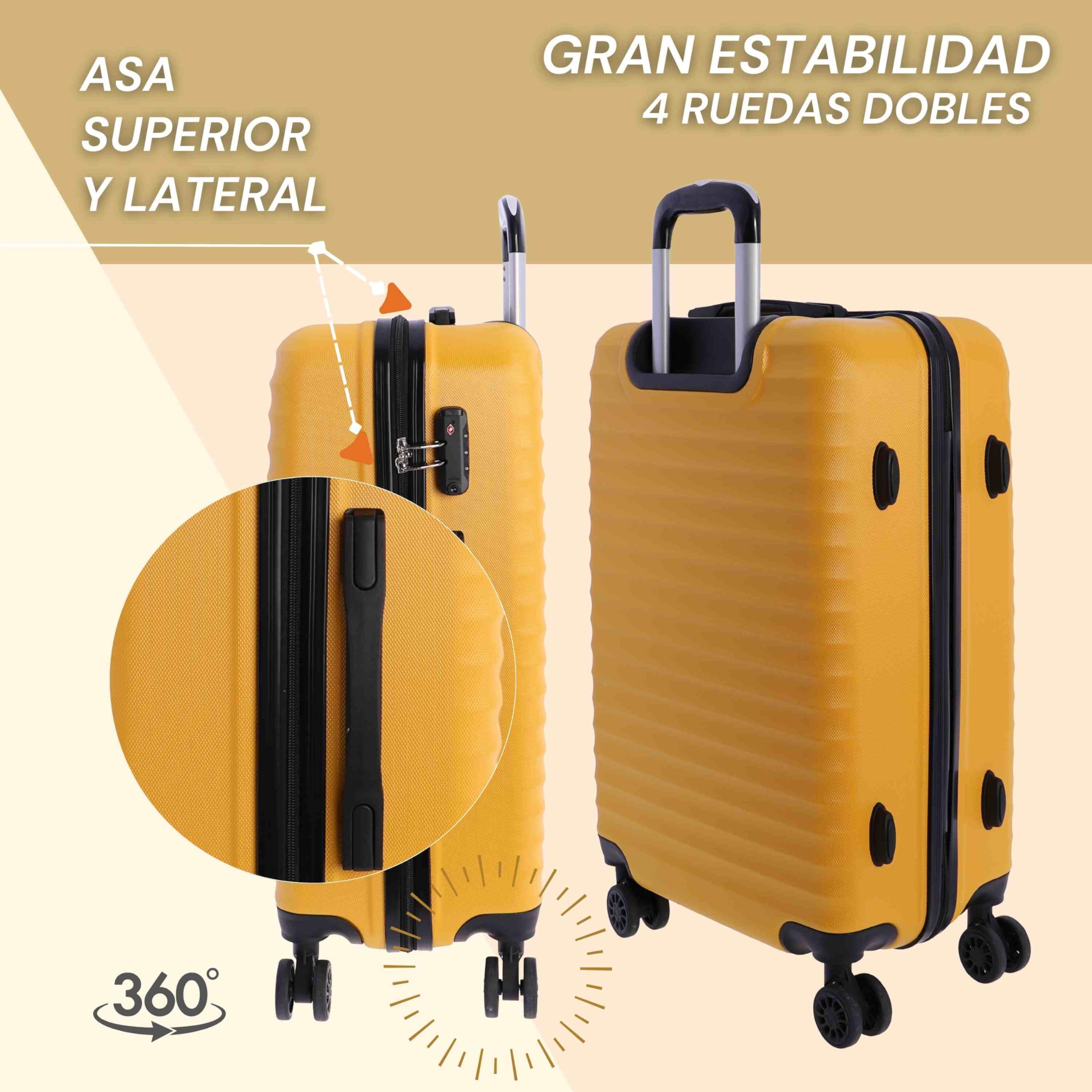 DON ALGODON Maleta Mediana 23 kg | Maleta de Viaje Rígida con 4 Ruedas Dobles 360º, Candado TSA y Asa Telescópica | Equipaje Resistente al Agua para Viajes en Avión — view 6