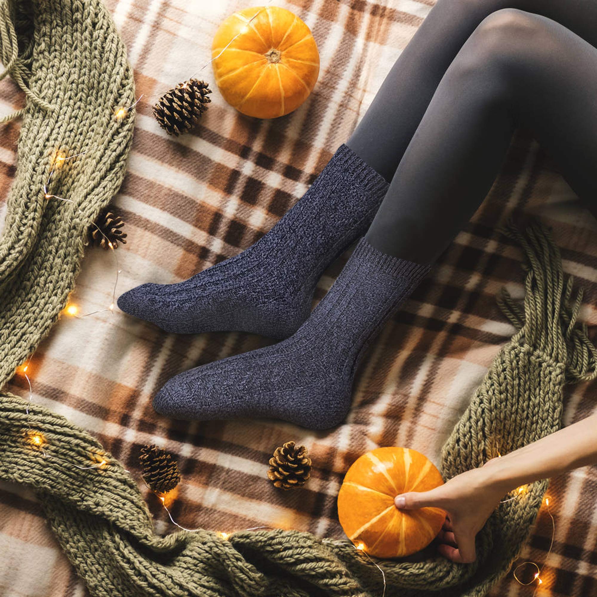 YSense Beau 5 Paia Donna Calzini in Lana Merino Calze Invernali Termiche di Lana Spesse Traspiranti Calzini Inverno Caldo Morbido