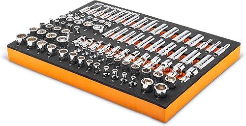 Miniatura 3 de GEARWRENCH Juego de llaves métricas Drive Master de 89 piezas de 14" en bandeja de almacenamiento de espuma - GWMSSKT14MM