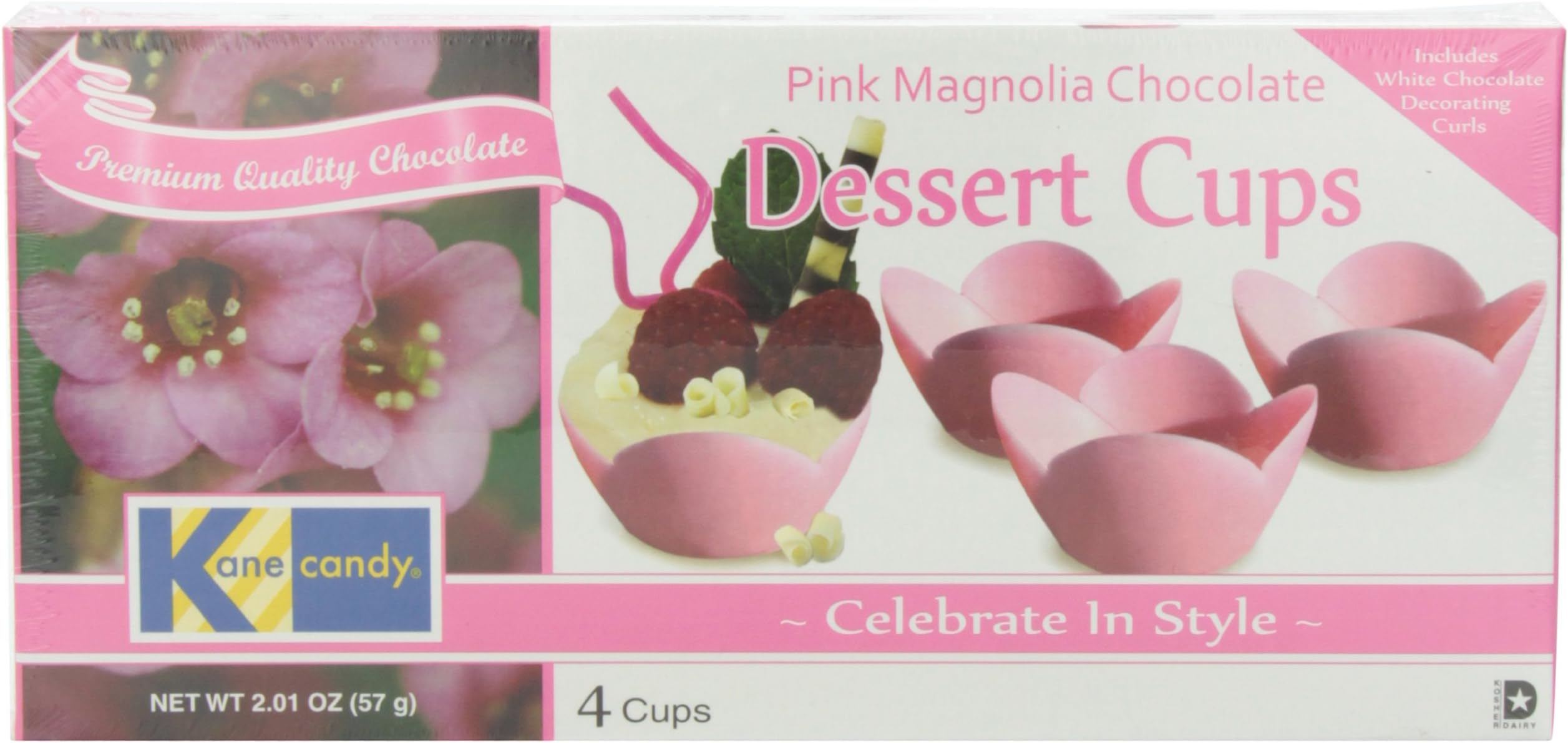 Kane Candy Cups, Pink Magnolia Dessert, 2.01 Ounce