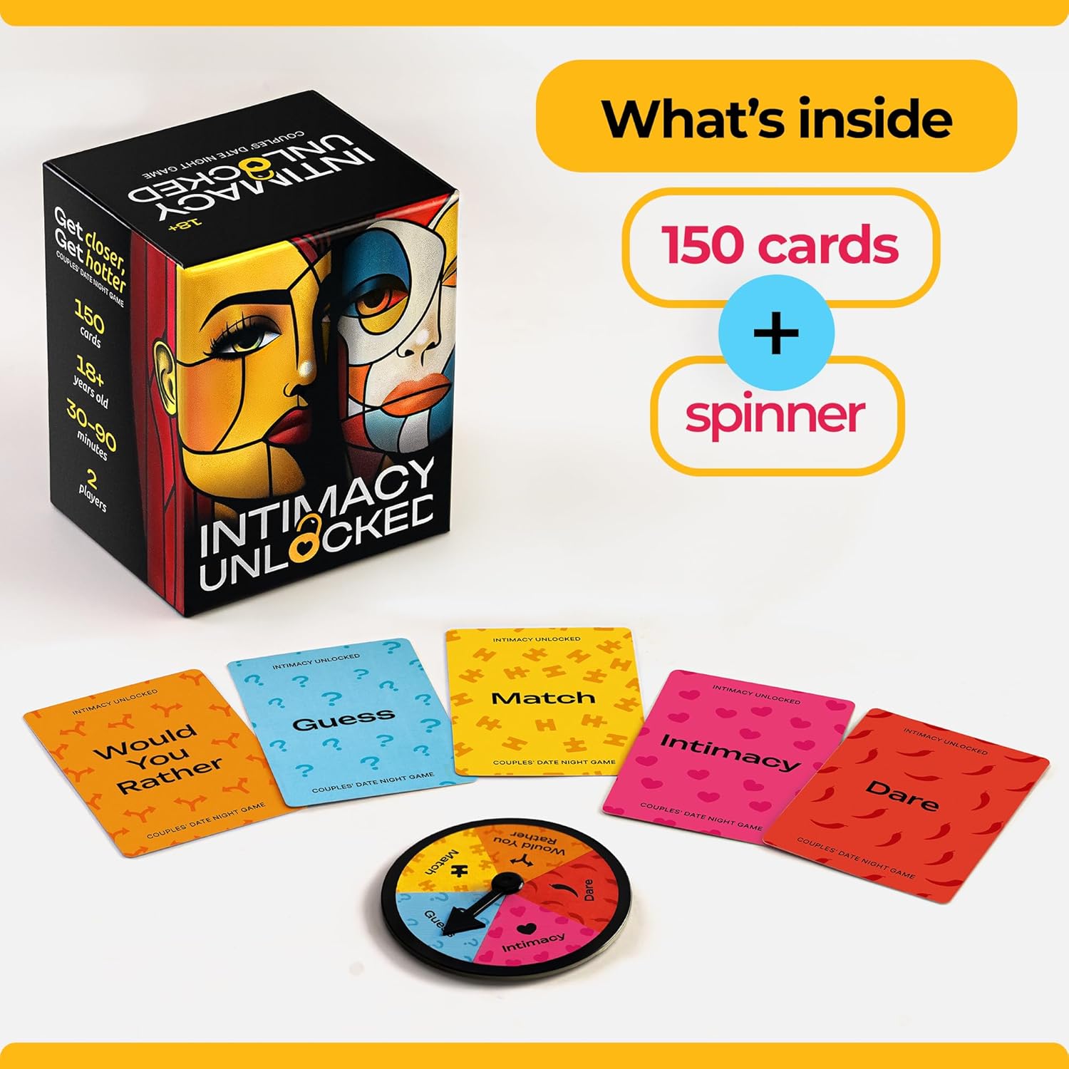 Couples Games for Adults – 150 Conversation Cards & Spinner | Relationship Card Game | Stay at Home Date Night Ideas | Romantic Gift for Couples - Image 7