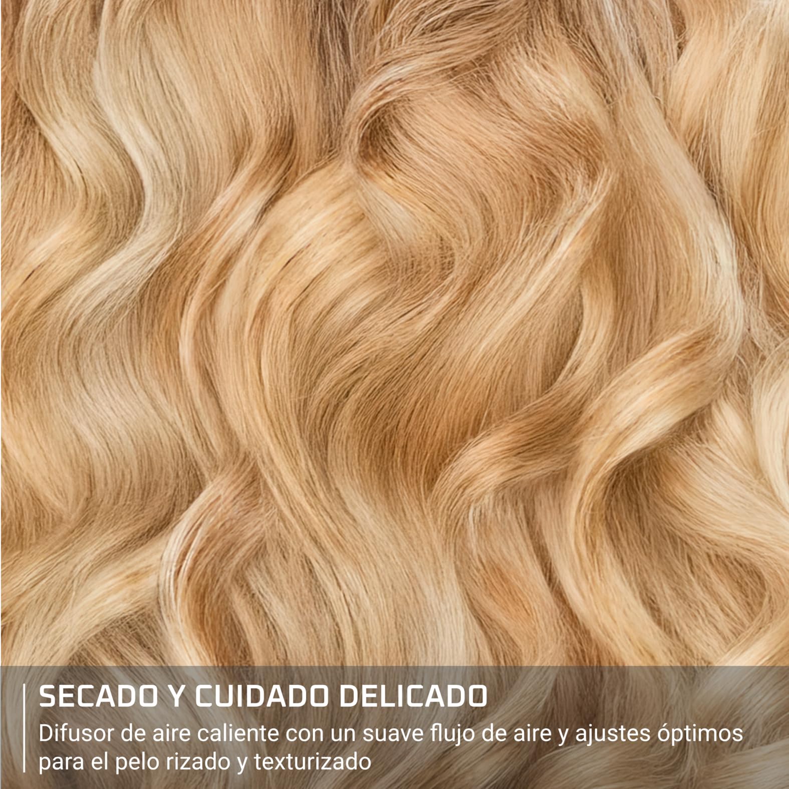 Rowenta Curl Harmony, Difusor de aire caliente, 3 en 1, Para cabellos rizado, Diseño ergonómico, 3 accesorios y neceser difusor de aire caliente CV7D30E0
