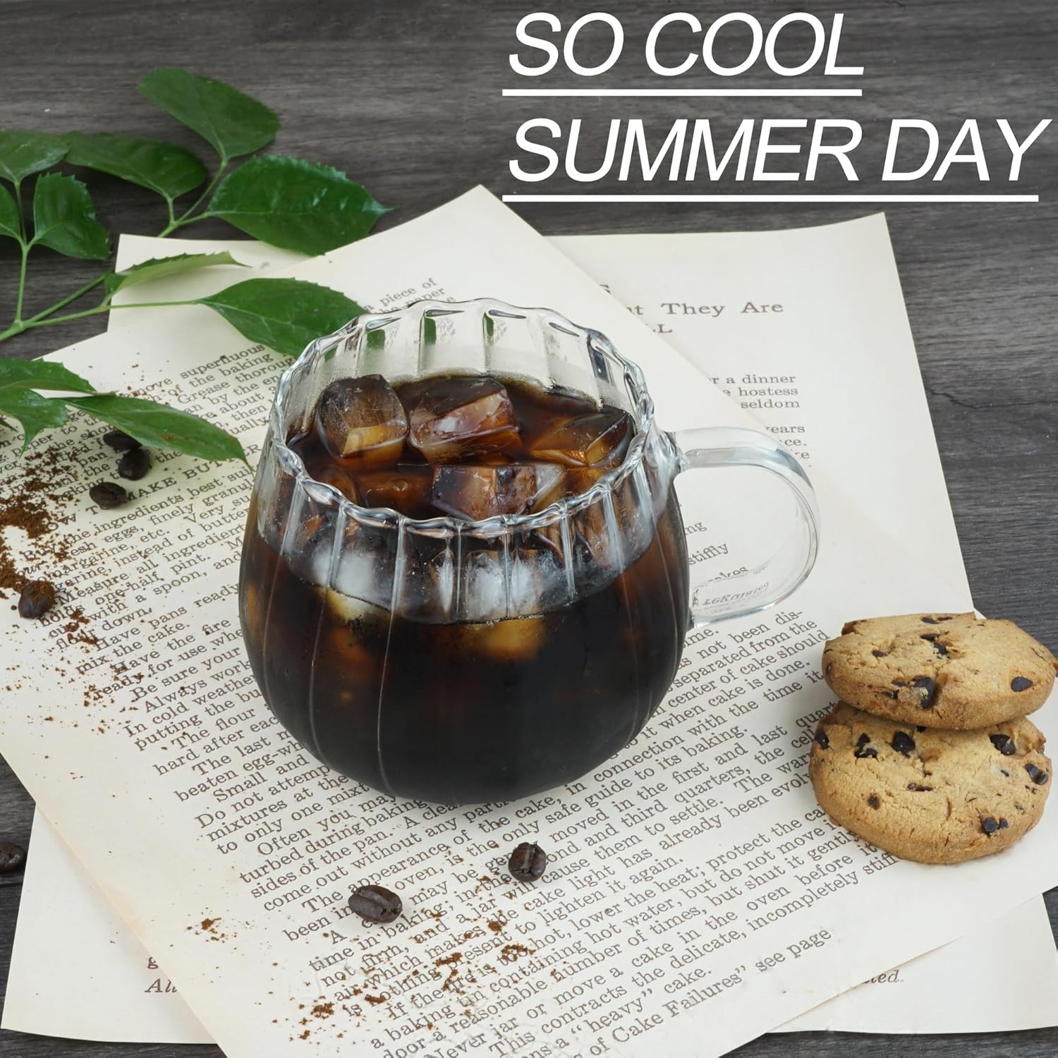 12 oz Glass Coffee Mugs Set of 4, Drinking Glasses with Transparent Handle, Clear Glass Cups for Hot or Cold Drinks like Cappuccino, Latte, Cocoa, Milk, Tea - Image 3