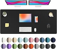 Vista 103 de Aothia Protector de escritorio de cuero, alfombrilla para ratón, alfombrilla de escritorio de oficina, secante de escritorio de cuero PU