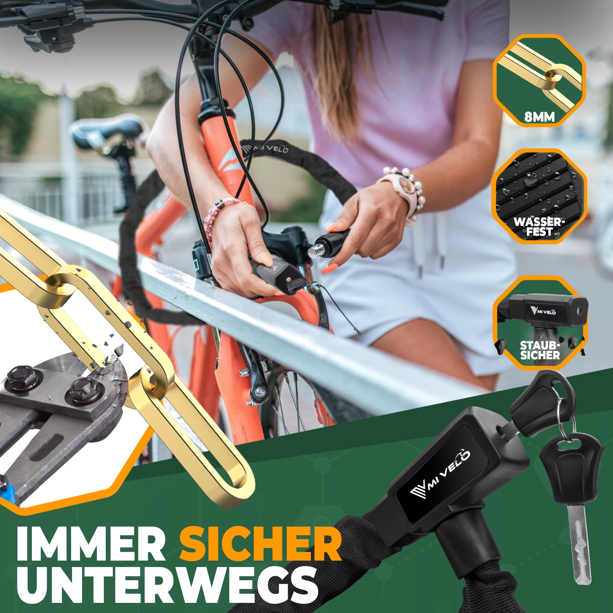 NEXTCOVER® vouw fietsslot - Het origineel - met SteelSecure technologie