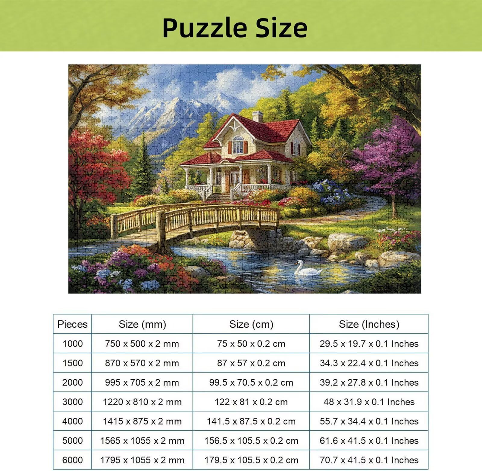 Puzzle 4000 Piezas Cabina, Puzzle Paisaje con Caja para Adultos, 141x87 cm, DIY 4000 Piezas Rompecabezas Madera para Adultos, Rompecabezas Desafiante para Decoracion Hogar y Pared, Regalo Mujer H-3206