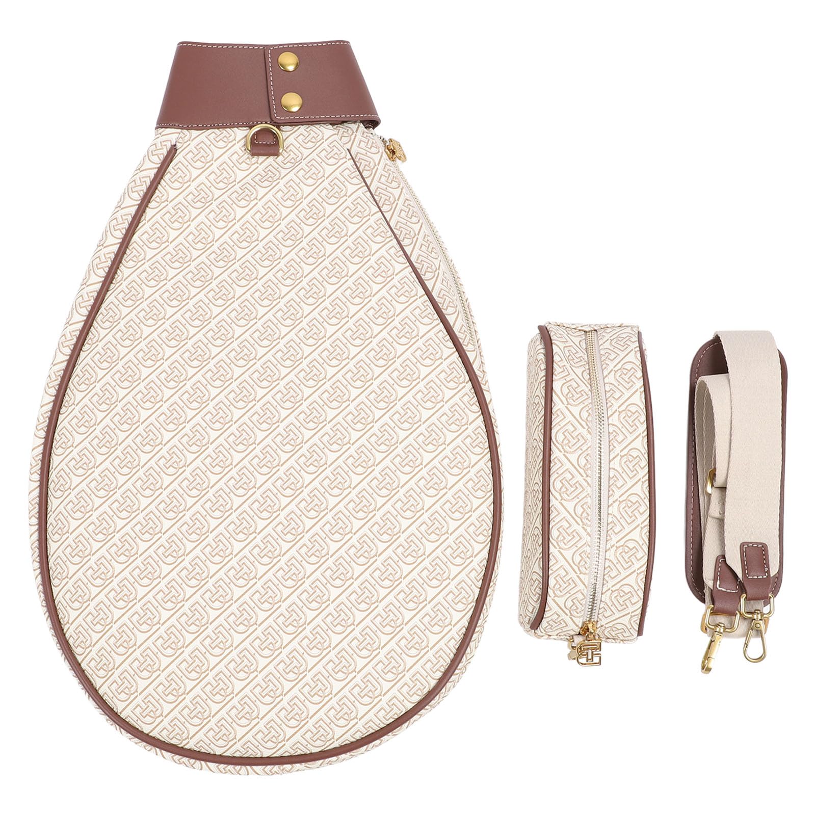 Asixxsix Borsa per Racchette da Tennis, Spaziosa Resistente all'acqua con Tracolla di Sicurezza per Racchetta, Borsa a Tracolla, da Badminton con Piccola Tasca Appesa e Spallacci Regolabili per