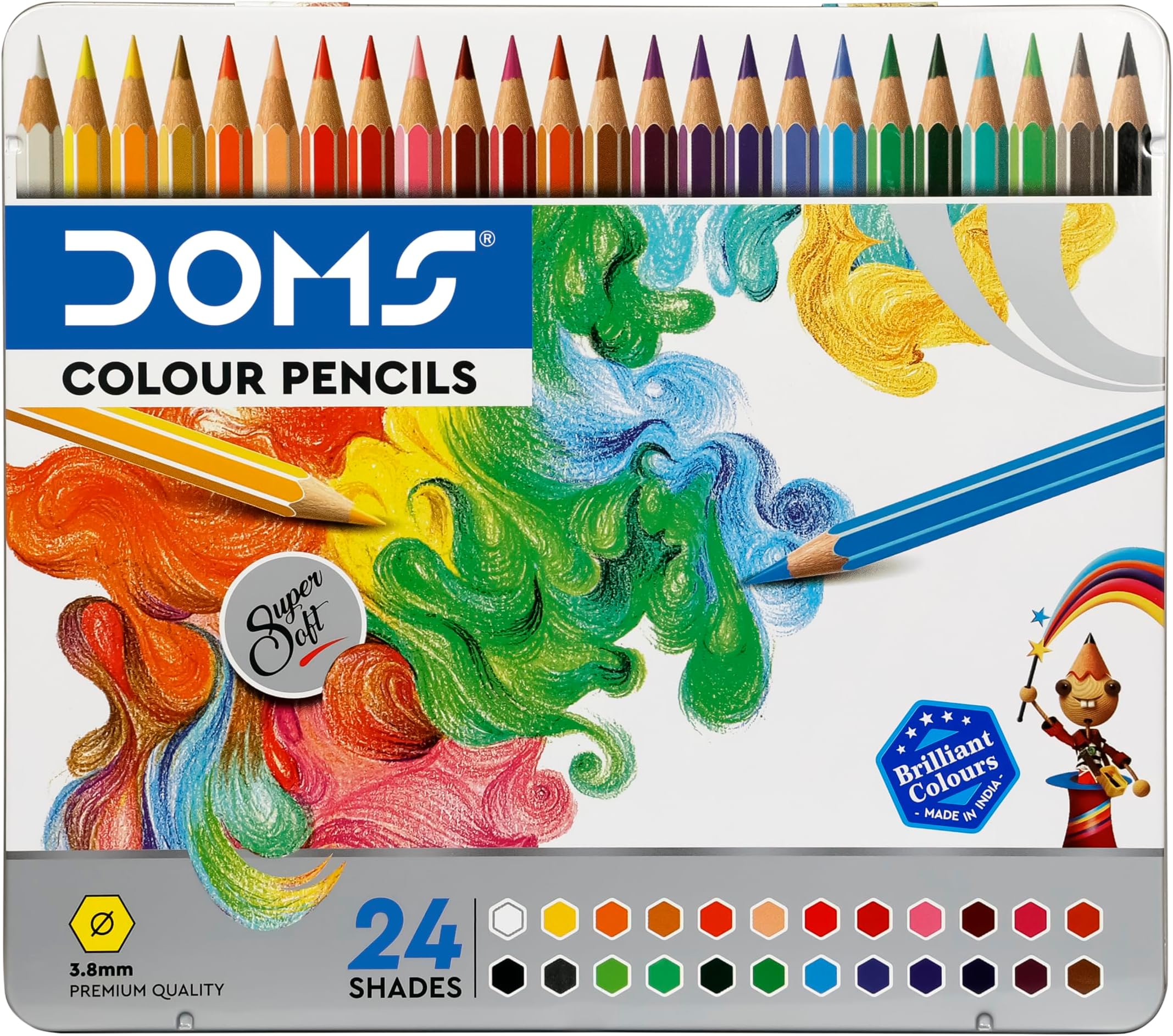 Fsc 24 Colour Pencil Flat Tin