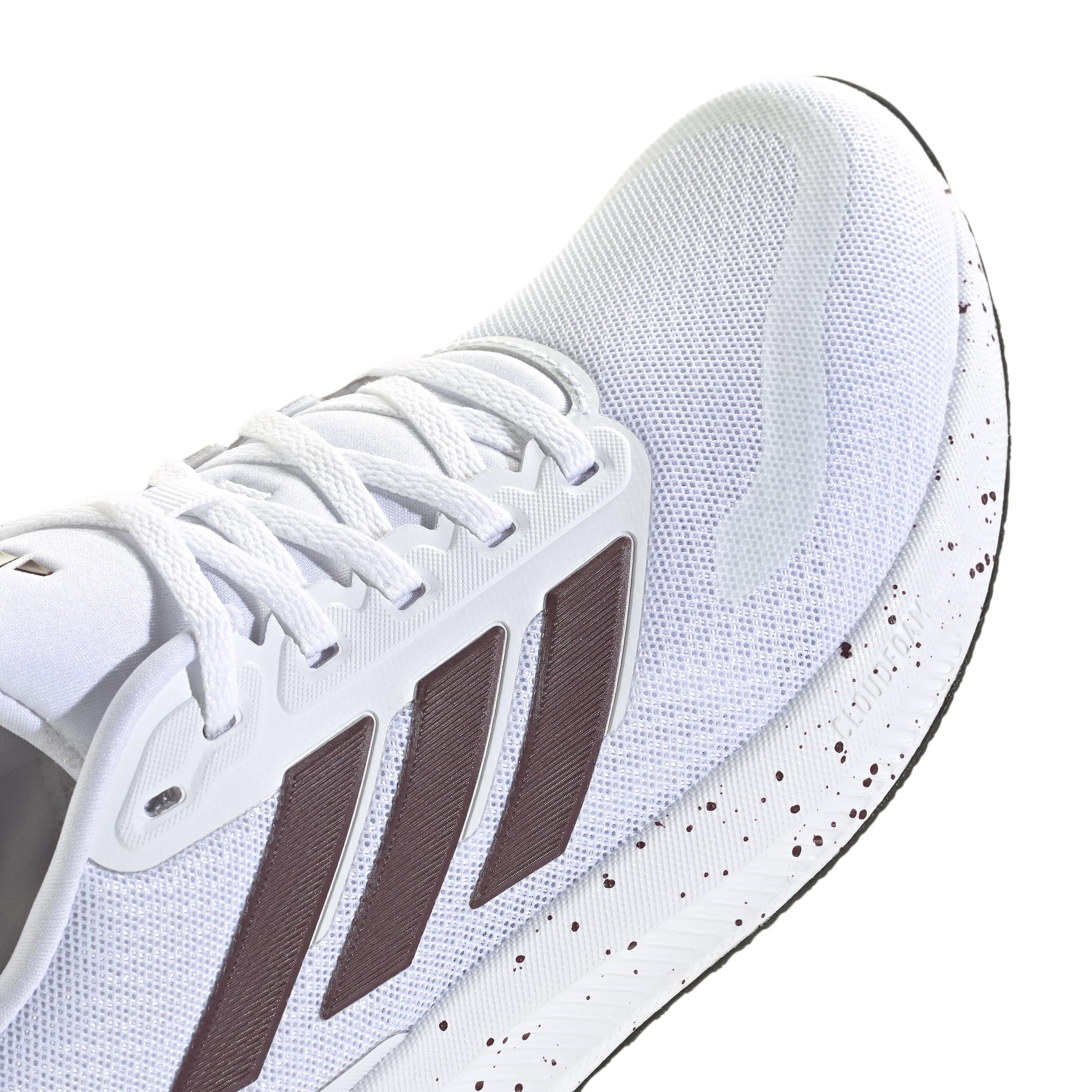 adidas Kadın RUNFALCON 5 W Yürüyüş Ayakkabısı, FTWWHT/MAROON/CBLACK, 37 1/3 EU